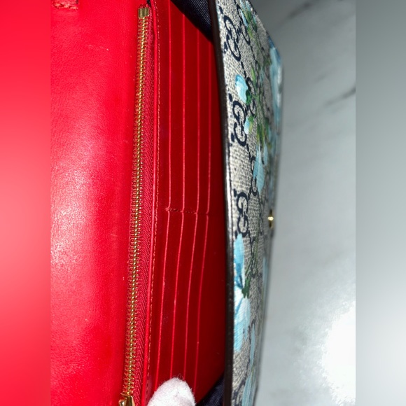 Authentic Gucci Beige GG Supreme Canvas Blooms Wallet On Chain - EUC - Picture 11 of 15